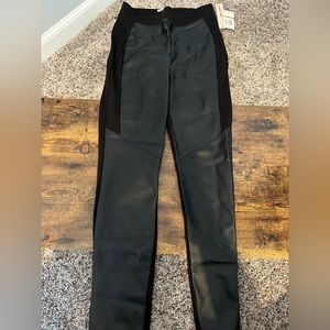Sequin Heart Pleather Leggings
